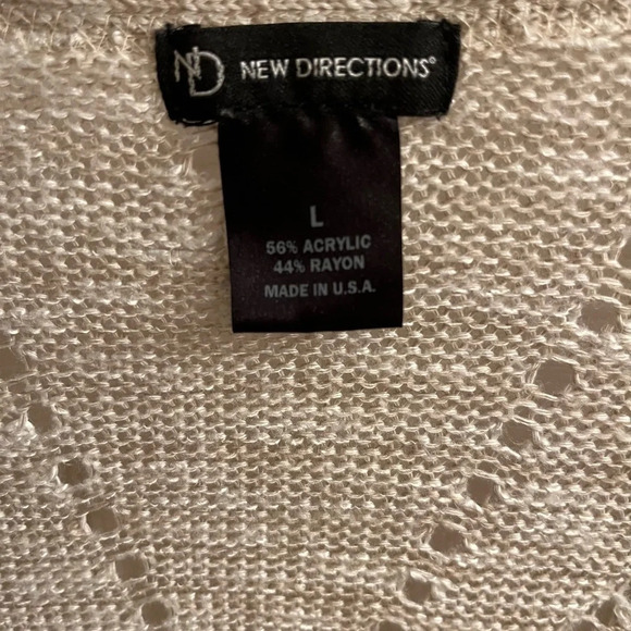 NEW DIRECTION~ BEIGE ~TOPPER~COVERUP~LG - Picture 5 of 8